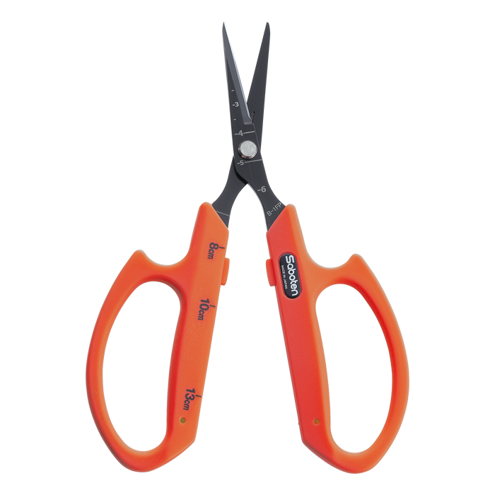Saboten Fluorine Coated Straight Blade Trimming Scissors Orange (PT-1)
