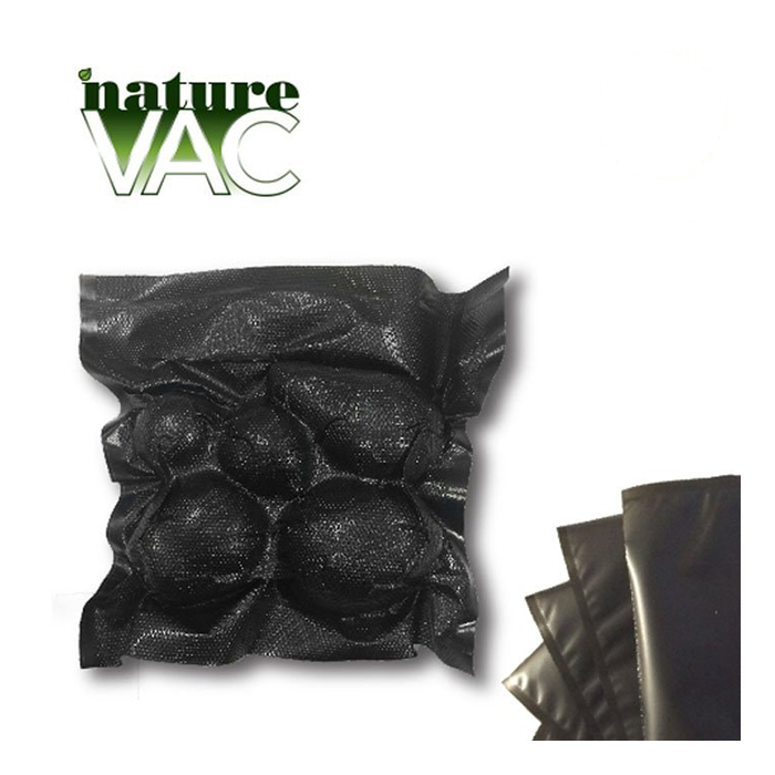 NatureVAC 11x24 Precut Vacuum Seal Bags All Black (50-pack)