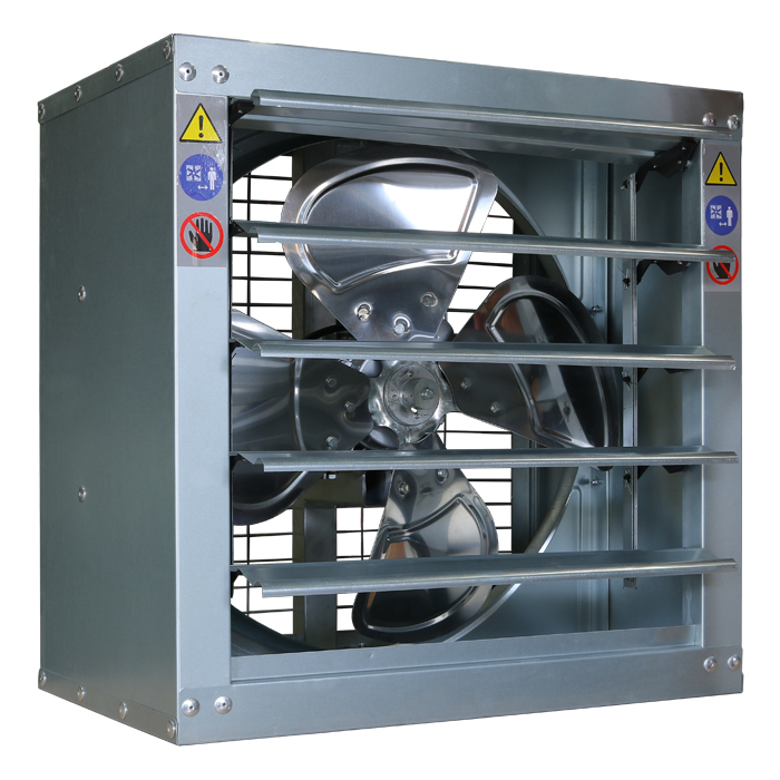 GROW1 Greenhouse Belt Driven Fan w/ Shutter 24in