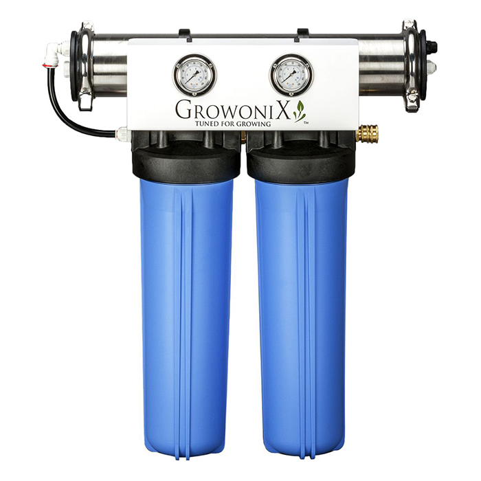 GrowoniX EX Series Tall 1000 GPD Reverse Osmosis System High Flow Cold Water Membrane Double pre-filter (EX1000-T-KDF) Tall version