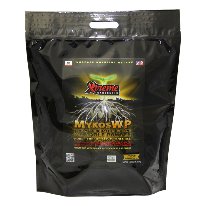 Xtreme Gardening MYKOS WP pure mycorrhizal wettable powder 15 lb 2/cs