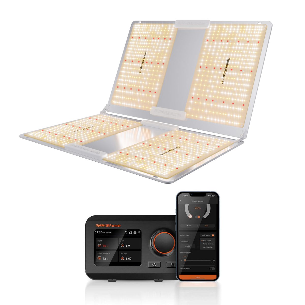 650W Samsung LM301B; 4×4 to 5×5