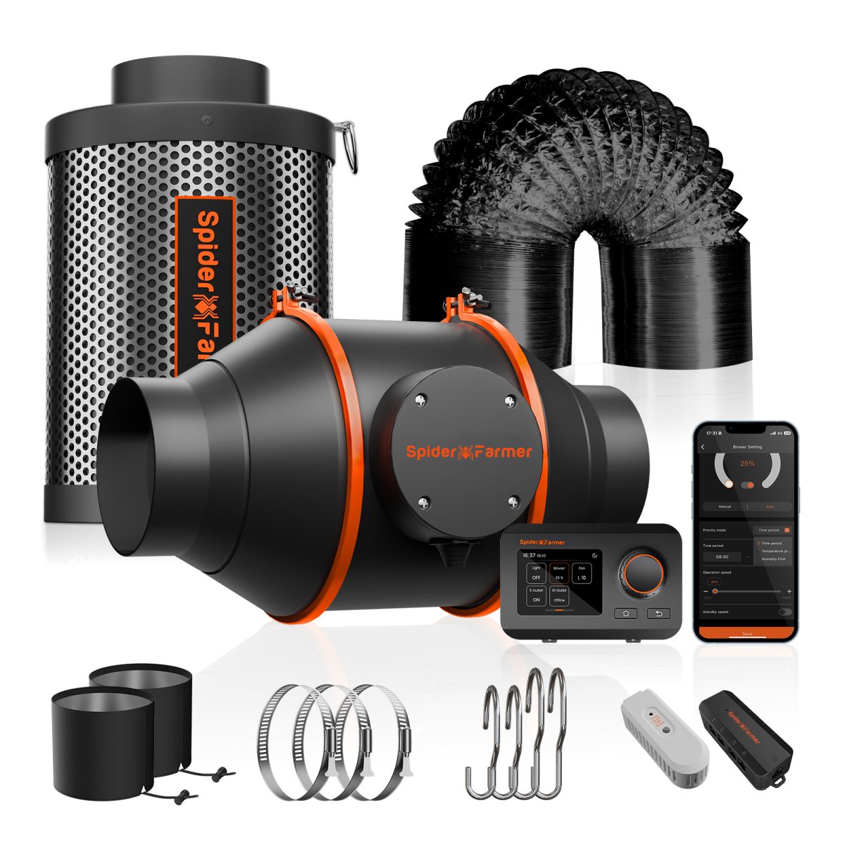 4" Inline Fan with GGS Controller