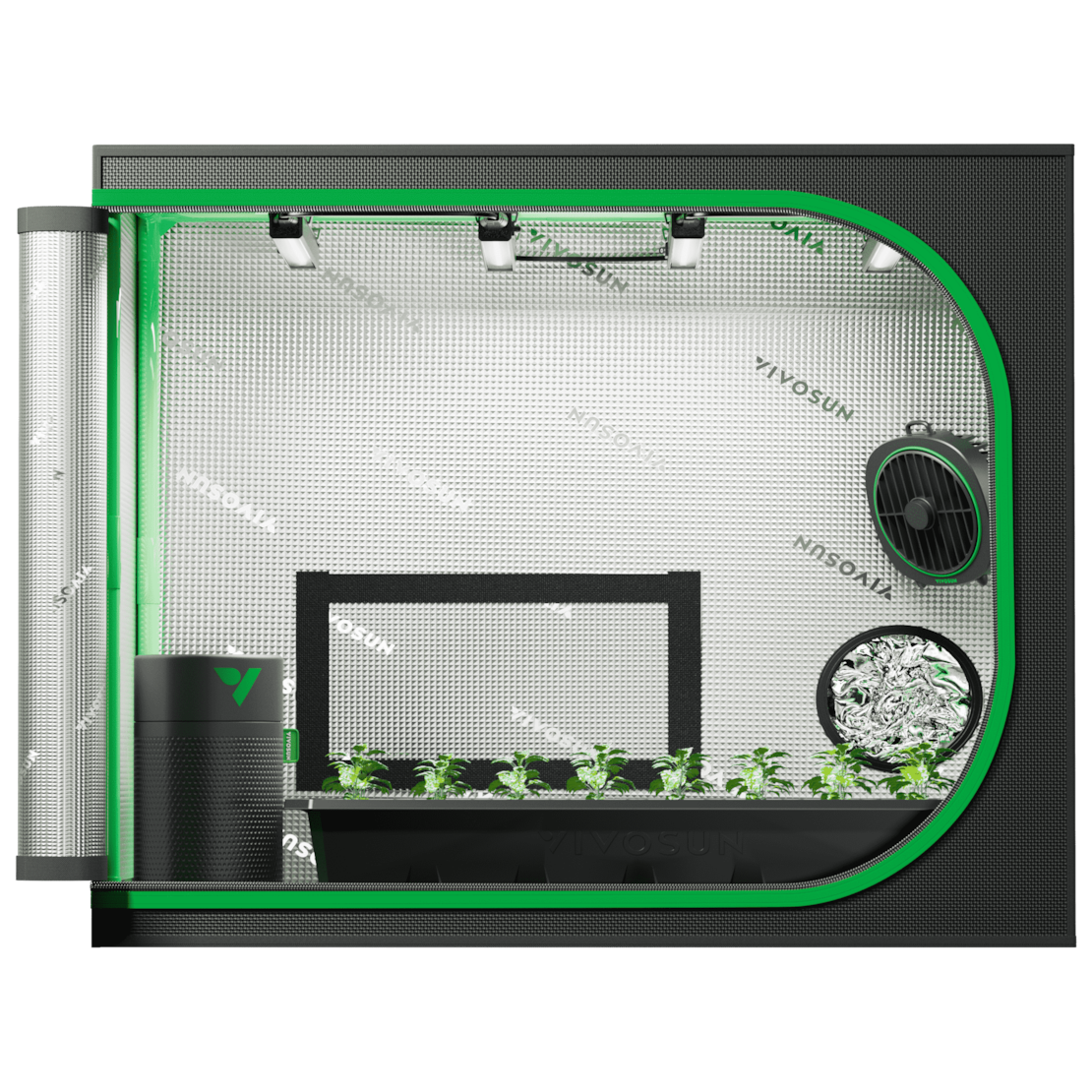 Clone Tent Kit with GrowHub A22 Controller, T5 Full-Spectrum Grow Light, Seed Starter Kits, for Indoor Plant Germination, 24" x 16" x 20"