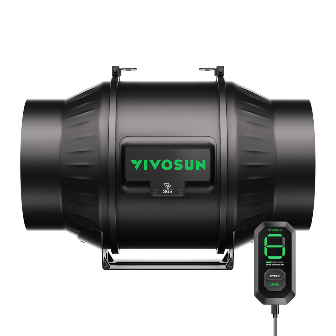 AeroZesh T6 Inline Fan 6″ with E12 Speed Controller, PWM-Controlled EC Fan for Grow Tent Ventilation