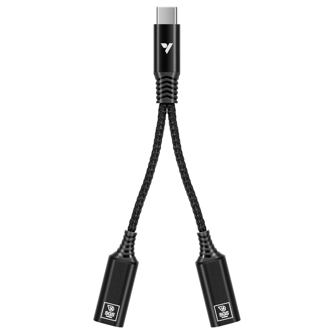 USB-C Splitter with 1 Male to 2 Female, 2-in-1 Type C Splitter, Daisy-chain Adapter Dongle for GrowHub Controller E42A