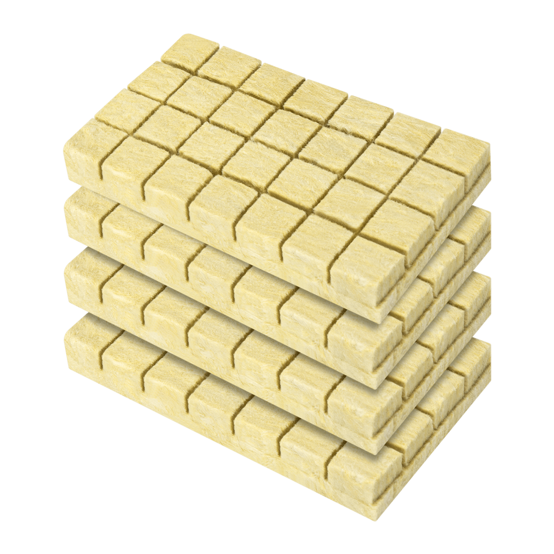 1.6" Rockwool Grow Cubes, 4 Sheets of 112 Plugs