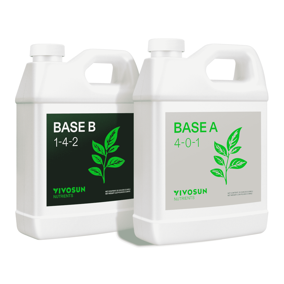 Nutrients Base A & B Bundle, Liquid Fertilizer Supports Vegetative and Flowering Stage