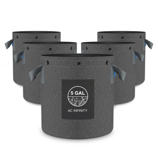 Heavy Duty Reusable Fabric Pots, 5 Gallon, 5-Pack