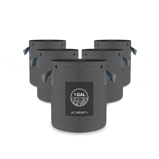 Heavy Duty Reusable Fabric Pots, 1 Gallon, 5-Pack