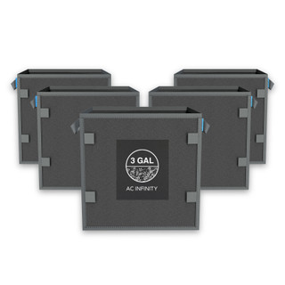 Heavy Duty Reusable Square Fabric Pots, 3 Gallon, 5-Pack