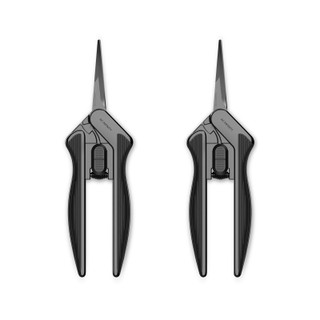Ergonomic Pruning Shear 6.6”, Stainless Steel Straight-Blades 2-Pack