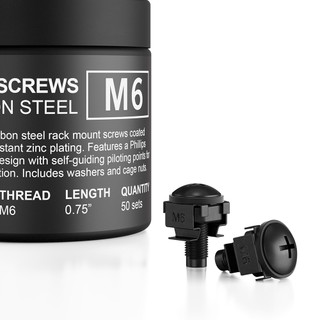 Carbon Steel Rack Screws 50-Piece Set, M6