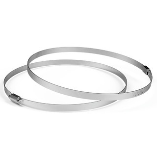 Duct Clamps 10", Rustproof Stainless Steel, 2-Pack