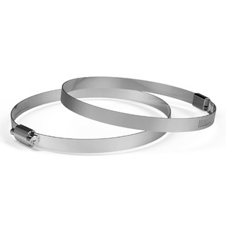 Duct Clamps 6", Rustproof Stainless Steel, 2-Pack