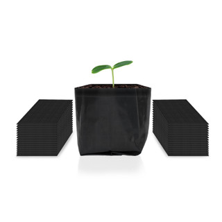 Nursery Bags 1 Gallon, Non-Woven Fabric Growing Pouches, 50-Pack