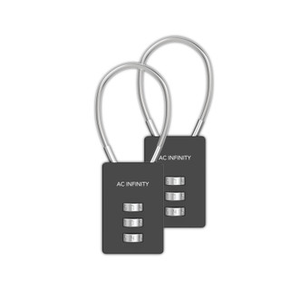 Combination Lock, Flexible Steel Cable Loop, 2-Pack