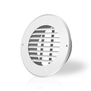 Wall-Mount Duct Grille Vent 6" White Steel
